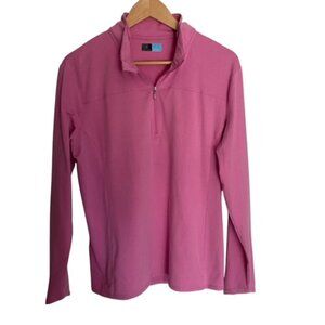 PGA Tour Pink 1/4 Zip Pullover Large